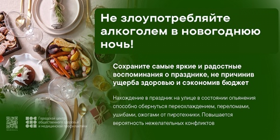 Не злоупотребляйте алкоголем в новогодние праздники!